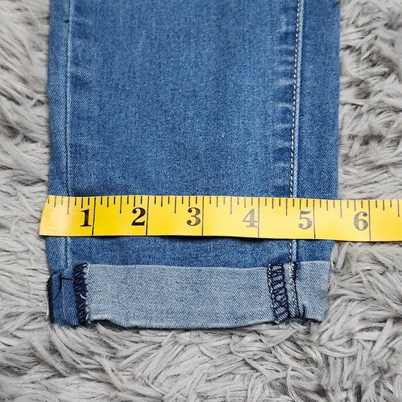 Royalty‎ For Me Mid Rise Ankle Womens Jeans Sz 4 Blue Denim Cuffed Stretch 28x27 - Picture 9 of 13